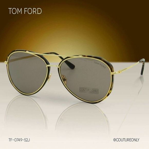 SOLD OUT Tom Ford Men Sunglasses Vittorio FT-0749-52J Gold-Tortoiseshell Aviator - Picture 10 of 10